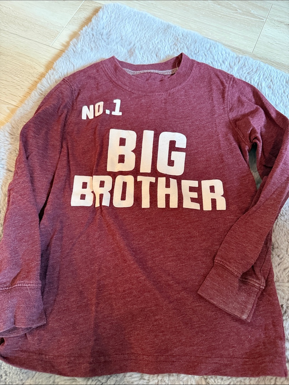 Carter's Maroon 'Big Brother' Long Sleeve Tee
